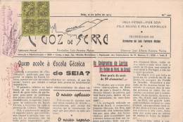 Seia - Jornal "A Voz Da Serra" Nº 1122 De 21 De Julho De 1973. História Postal. Filatelia. Guarda (2 Scans) - Magazines