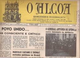 Alcobaça - Jornal "O Alcoa" Nº 1333 De 31 De Maio De 1974. Leiria (2 Scans) - Magazines