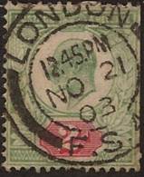 GB 1902 2d Yell Green & Red KE VII SG 225 U RV2023 - Ohne Zuordnung