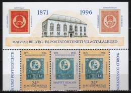 Hungary 1996. Post Meating - The Sheet Best Half - With 2 Stamps + 1Zf. MNH (**) Michel: 4403 - Abarten Und Kuriositäten