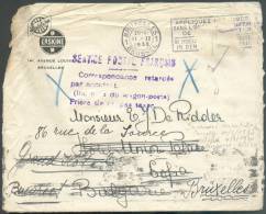 Enveloppe Exépdiée De BRUXELLES Le 11-II-1930 (cachet Mécanique) Vers Sofia (Bulgarie) Par Le Service De L´ORIENT-EXPRES - Cartas Accidentadas