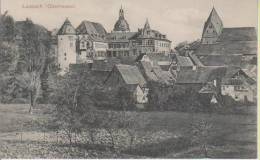 Litho Laubach Oberhessen Wohnhäuser Panorama Mit Schloß Sw Um 1910 - Laubach