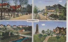 Litho Chemnitz MB Waldschänke Stadtpark Küchwaldschänke Bismarckturm 1910 - Chemnitz