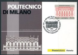 ITALIA / ITALY 2013 - Politecnico Di Milano - Maximum Card Come Da Scansione - Maximumkaarten