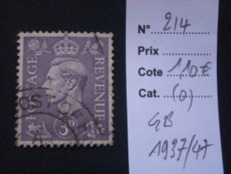 GRANDE-BRETAGNE  ( O )  De  1937 / 1947  "   GEORGES  VI  "   N° 214     1 Val - Unused Stamps