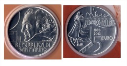 ** 5 EUROS SAN MARINO ARGENT 2013 PIECE NEUVE **r10** - San Marino