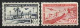 FEZZAN GHADAMES 1951 AIRMAIL AIR AEREA AEREO PLANE OASI BRAK FORTE SEBHA FORT TERRITORIO MILITARE SERIE COMPLETA MNH - Unused Stamps