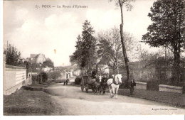Poix -de-Picardie (Amiens-Somme)-1921-La Route D´Eplessier-Attelage (Chevaux-Cheval Blanc) - Poix-de-Picardie