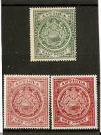 ANTIGUA 1908-1917 VALUES TO Id SG 41, 43 And 44 MOUNTED MINT Cat £26.50 - 1858-1960 Colonie Britannique