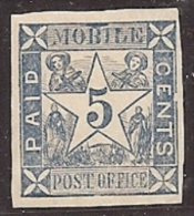 USA 1861 (Estados Confederados - Mobile) - Yvert #2 - Mint No Gum (*) - 1861-65 Confederate States