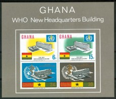 1966 Ghana Sanità Health Santè Block MNH** Nu172 - WHO
