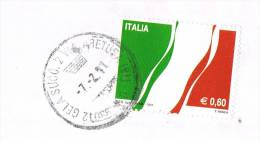1116- Italia Storia Postale 7.2.11  Lettera Intera Viaggiata Con Isolato €. 0,60  150° Unità D´Italia Tricolore - 2011-20: Marcophilie