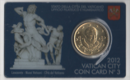 Mon006 Vaticano, Vatikan, Vatican City Coin Card 3 - 2012, Pontificato Papa Pope Benedetto XVI, Official Ufficiale - Vaticano (Ciudad Del)