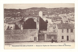 Cp, 30, Villeneuve-lès-Avignon, Ruines De L'Eglise Des Chartreux Et Côteau De L'Ermitage - Villeneuve-lès-Avignon