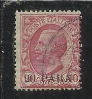 ITALY ITALIA LEVANTE COSTANTINOPOLI 1908 20 PARA SU 10 CENT. USED USATO OBLITERE' - Europese En Aziatische Kantoren