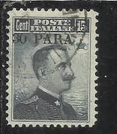 ITALY ITALIA LEVANTE COSTANTINOPOLI 1908 30 PARA SU 15 CENT. USED TIMBRATO - Europese En Aziatische Kantoren