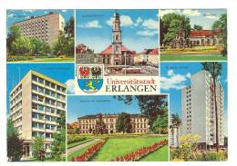 B3233 Erlangen - Universitatsstadt - Bettenhaus - Orangerie - Hugenottenplatz - Jugendheim / Viaggiata 1972 - Erlangen