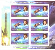 2013. Kyrgyzstan, Valentina Tereshcova, 50y Of First Flight, Sheetlet Imperforated,  Mint/** - Kirghizistan