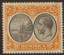 DOMINICA 1923 2 1/2d KGV And Ship SG 77 HM YK326 - Dominique (...-1978)