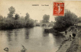 Dépt 89 - CHENY - Le Pont - Animée, Vaches - Cheny