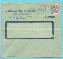 714 Op Brief Met Firmaperforatie (perfin) " V.O.C." Van VACUUM OIL COMPANY Met Stempel BRUXELLES - 1934-51