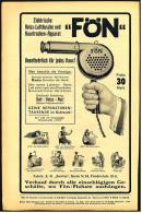 Reklame Von 1914 ,  Fön  , Elektrische Heiss-Luftdusche Und Haartrocken-Apparat  -  Werbeanzeige - Andere Geräte