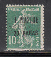 France -offices In Turkey  Scott No. 43  Used  Year  1921 - Other & Unclassified