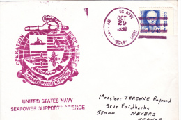 SUBMARINE, SOUS-MARINS, UN NAVY, OPERATION DEEP FREEZ, ANTARCTIC EXPEDITION, SPECIAL COVER, 1990, USA. - Submarines