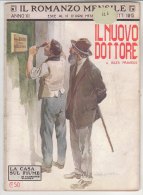 RA#20#09 IL ROMANZO MENSILE 1913 Pravieux IL NUOVO DOTTORE - Warden/Cop. Salvadori/Pubbl. CIOCCOLATO MILKA SUCHARD - Thrillers