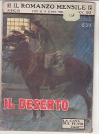 RA#20#11 IL ROMANZO MENSILE 1913 J.Hoeking IL DESERTO - Warden /Cop. Salvadori/Pubbl. CIOCCOLATO VELMA SUCHARD - Thrillers