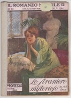 RA#21#12 IL ROMANZO MENSILE 1914 A.K.Green LO STRANIERO MISTERIOSO - Jorke/Cop. Salvadori/Pubbl.CIOCCOLAT O MILKA SUCHAR - Thrillers