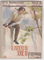 RA#22#08 IL ROMANZO MENSILE 1915 Briger IL NUMERO 30 SERIE 10 - De Garros L'OSTACOLO/Cop. Salvadori/Pubbl. CACAO SUCHARD - Thrillers