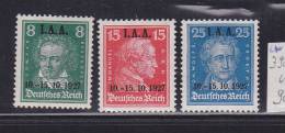 ALLEMAGNE N°398/400 RÉUNION INTERNATIONAL DU BIT NEUF AVEC CHARNIÈRE LEGERE - Unused Stamps