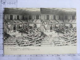 CPA Carte Stéréoscopique - 4  Amérique De Nord - Washington - Le Capitole - La Salle Des Représentants - Other & Unclassified