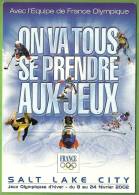 CP Carte Annonce Flyer Jeux Olympiques 2002 SALT LAKE CITY'02 JO Hiver J.O - Winter 2006: Turin