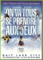 CP Carte Annonce Flyer Jeux Olympiques 2002 SALT LAKE CITY'02 JO Hiver J.O - Invierno 2006: Turín