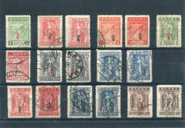 1916-Greece- "E T" Overprint Issue- Complete Set Used/usH (with 40l.&50l. A&C Period, 20l. Grey Violet, 2dr. Red-orange) - Oblitérés