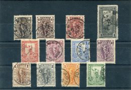 1901-Greece- "Flying Mercury" (Thin Paper - Type I) -complete Set Used/usH (with 40l. Red-brown) - Gebruikt