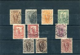 1901-Greece- "Flying Mercury" (Thin Paper - Type II) -complete Set UsH (with 10l. Red-carmine, 40l. Red-brown) - Usati