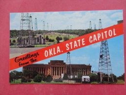 Oklahoma  State Capitol Greetings  Oil Wells  Not Mailed  --- Ref 953 - Andere & Zonder Classificatie