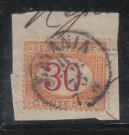 3RG23 - REGNO , Segnatasse Il 30 Cent N. 7 Con Annullo Del 1875 - Strafport