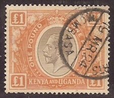 KENIA & UGANDA 1922/27 - Yvert #18 - VFU - Kenya & Uganda