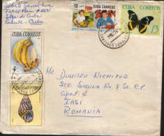 Cuba-Letter Circulated To Romania In 1976-rich Franking - Covers & Documents