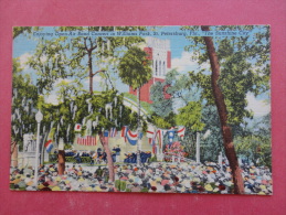 Florida > St Petersburg  Open Air Band Concert  Linen  Not Mailed   Ref  953 - St Petersburg