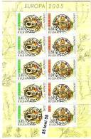 2005 EUROPA -CEPT (GASTRONOMY) 2v.-used/ Oblitere (O) Sheet BULGARIA /Bulgarie - 2005