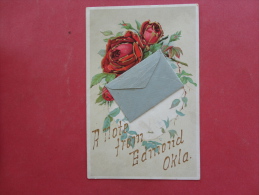 Embossed Floral  Edmond Ok --with Note From Owner Inside Enevlope  Not Mailed  Ref  954 - Altri & Non Classificati