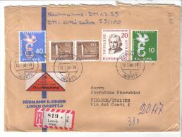 SPE1110 - GERMANIA , Raccomandata Assicurata (mista Con Berlino) Del 1959 Per L'Italia . - Lettres & Documents