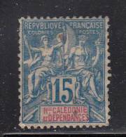 New Caledonia MH Scott #47 15c Navigation And Commerce, Blue - Nuevos