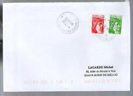 France Lettre CAD Paris Musée Du Louvre 15-04-1999 / Tp Sabine Roulette 2157 & 2158 - Coil Stamps