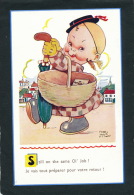 ENFANTS -  LITTLE GIRL - Jolie Carte Fantaisie Fillette Avec Panier Et Parapluie Signée MABEL LUCIE ATTWELL - Attwell, M. L.